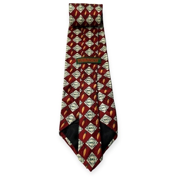Tabasco Men’s Hot Pepper Themed 100% Silk Tie - Picture 3 of 5